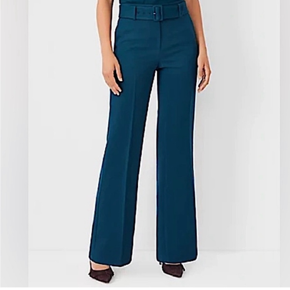 Petite belted boot pants